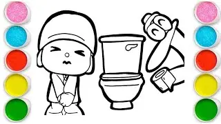 Pocoyo And Pato Cartoon Drawing, Painting & Coloring For Kids and Toddlers_ Child Art