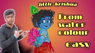 💙How to draw krishna ji panting 🦚🦚#ShreeKrishna #LittleKrishnaFans #DivineLeela #SpiritualVideos  