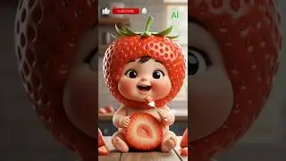 Cute Baby Fruit Faces 🍓🥭 | Mango & Strawberry Funny Baby Video 2025 | Adorable Fruit Animation #yt