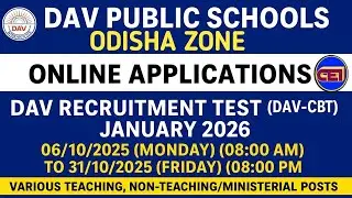 DAV Odisha Zone Teacher(PRT- NTT- TGT- PGT)Recruitment 2025📋All Eligibility & Exam-Selection Details