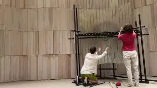 Improvisation with Kazuko Okada on a Fran&ccedil;ois Baschet sound sculpture