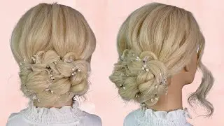 How to do EASY low braided bun for beginners - medium to long hair