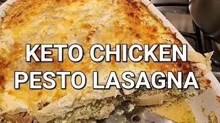 Keto Chicken Pesto Lasagna #ketopasta #lowcarb #ketorecipes