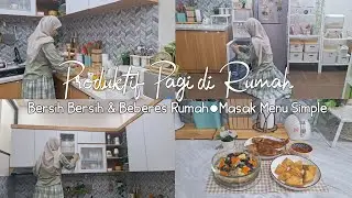 Beberes Rumah Pagi Hari | Bersih Bersih Dapur Minimalis | Masak Menu Sederhana | Vlog IRT