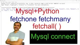 Fetchone fetchmany fetchall functions in python mysql@COMPUTEREXCELSOLUTION