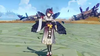 Kujou Sara Idle animations and Gameplay leaks