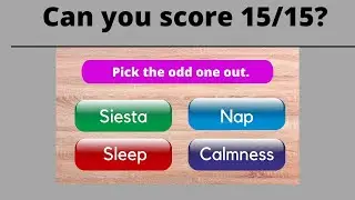 Odd one out quiz | English vocabulary test|Can you pass | Competative english MCQ