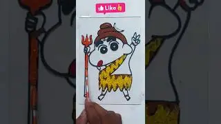 bhola baba in shinchan voice drawing 🙏❤️ || #bholababainshinchan #trending #viral #drawing #shorts