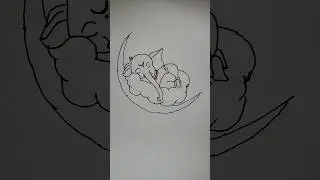 Ganesha Drawing on moon.🚩🙏