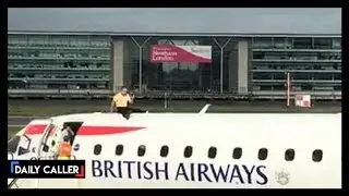 Paralympian Climbs On Top Of Plane To Protest Climate Change