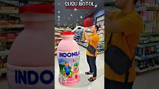 Apa❗Minum Susu Botol Strawberry Raksasa❗ Begini Cara Buatnya❗