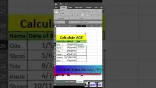 Calculate Age in Excel 