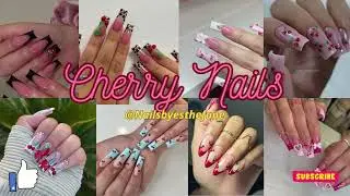 🍒U&ntilde;as de cereza🍒#cherry #cherrynails #u&ntilde;as #u&ntilde;asacrilicas