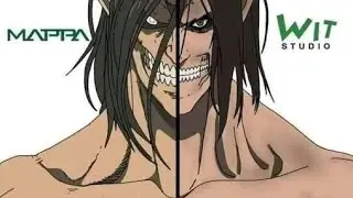 Drawing Eren(Attack Titan form) Wit VS Mappa! #erenyeager #witstudio #mappa