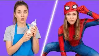 MEINE NANNY IST EINE SUPERHELDIN || Das Leben einer Superheldenfamilie | Heldenszenen von 123 GO!