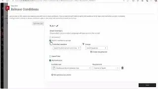 Setting Release Conditions