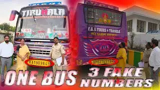 ONE BUS 3 FAKE NUMBER PLATES KGF A.R.T.O SEIZED BUS...