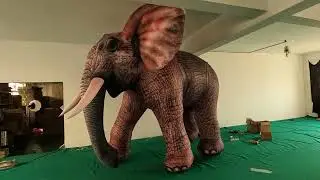 Gray Inflatable Balloon Elephant for 2022 Stage Decoration