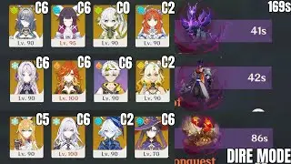 Stygian Onslaught Columbina & Mavuika & Skirk Dire Mode Luna IV/6.3