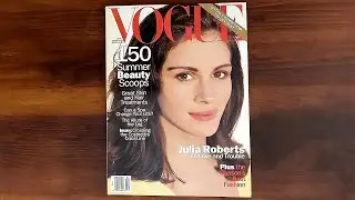 Vogue June 1994 Julia Roberts, Iman, Kate Moss | ASMR Magazine Flip Through