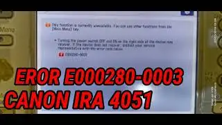 CARA MENGATASI EROR E000280-0003 PADA MESIN IRA 4051