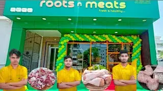 BEST AMAZING MEAT STORE NEW OPENING ROOTS N MEATS STORE  CHICKEN 🐔 CUTTING MUTTON 🍖 FISH 🐟
