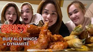MUKBANG | SPICY BUFFALO WINGS + DYNAMITE | KIKILIGIN KA SA SARAP | FOOD IS LIFE | ALWAYS BE HAPPY