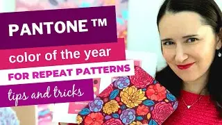 Как использовать цвет Pantone 2023 года Viva Magenta для дизайна повторяющихся узоров