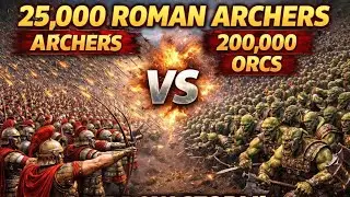 25,000 ROMAN ARCHERS vs 200,000 ORCS | Deadly Arrow Rain &ndash; UEBS 2