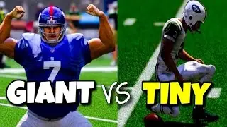 GIANT PLAYERS VS TINY PLAYERS - MADDEN 17 CHALLENGE