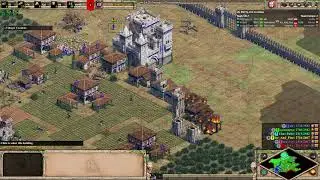 Hold and push back | 3v3 Arena with Portuguese | AoE2