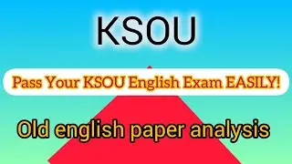 Ksou/English/1st year/Old question paper/ವಿಶ್ಲೇಷಣೆ ಮತ್ತು ಬರೆಯುವ ವಿಧಾನ #Ksou #exam