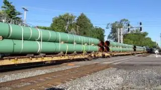 CSX pipe train in Cincinnati, OH