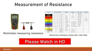 Resistance Measurement using Color code table and Multimeter