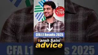 CFA Students Advice Do's and Dont's | CFA Level 1 Results 2025 | #cfalevel1 #cfaexam