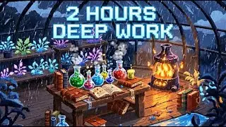 2 Hours Deep Work 🧪 Magical Alchemist&rsquo;s Greenhouse | 55/5 Pomodoro | Sensory Sync. | MindFlow Lab.
