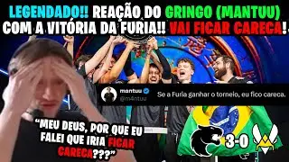 (legendado) 🔥🔥 REA&Ccedil;&Atilde;O DO GRINGO (MANTUU) QUE PROMETEU FICAR CARECA SE A FURIA GANHASSE!