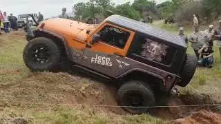 Jeep Nose In The Air / Jeep Freaks on trail at Riverside 4x4 track, Brits, South Africa