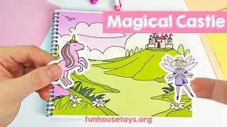 Magical Castle Sticker Activity Book Walkthrough| Fun Sticker Play with Unicorns,Gnomes, and Fairies