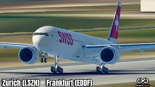 Infinite flight simulator | Zurich [LSZH] to Frankfurt [EDDF] | Full Flight Gameplay | Live ATC | 