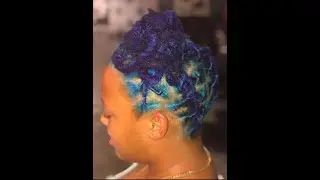 HOW TO DYE DARK HAIR BLUE! (Blue Locs)