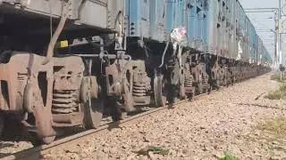 Goods train - INDIAN RAILWAY 🚂  Rail Train Wheels मालगाड़ी - भारतीय रेलवे 🚂 || रेल ट्रेन के पहिये ||