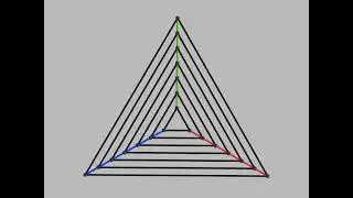 Nested triangles/spiral example: constant number of linear morphs