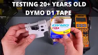 Testing vintage Dymo 20+ years old label (D1) tape on modern Rhino 5200 printer