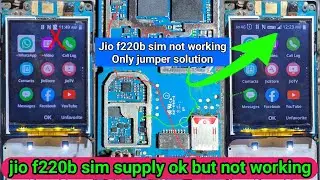 Jio f220b insert sim solution | Jio f220b sim jumper image | Jio f220 sim ic jumper
