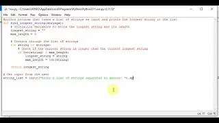 python program that takes a list of strings as input and prints the longest string in the list