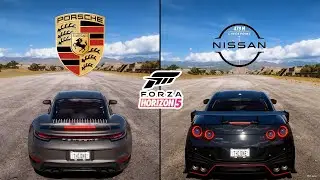 Forza Horizon 5 | Porsche 911 Turbo S 2023 vs. Nissan GT-R Nismo R35 2020 Performance Comparison