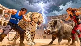 🐆 Legendary Wild Boar vs Leopard | Arena Clash Animal Fight | Who Will Win?