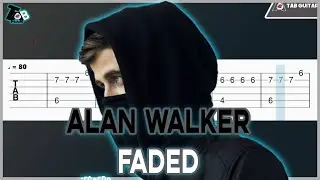 Alan Walker - Faded Guitar Tab (Simple)