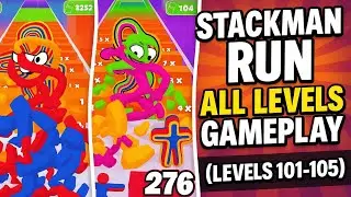 Stackman Run - All Levels Gameplay Pop Pi (Levels 101-105)